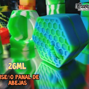 Contenedor de Silicona Antiadherente 26ml de capacidad Diseño Panal de Abejas
