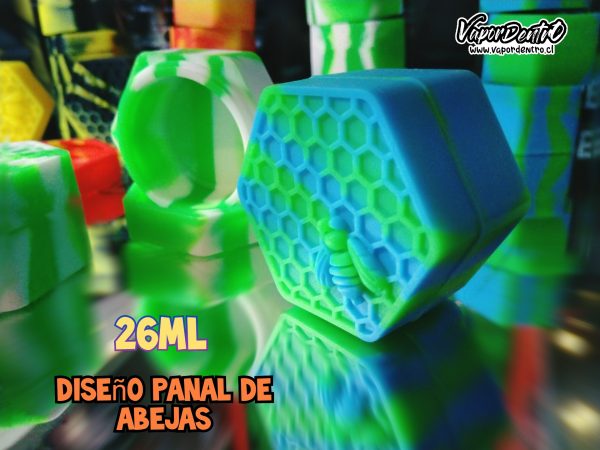 Contenedor de Silicona Antiadherente 26ml de capacidad Diseño Panal de Abejas