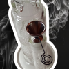 Bong con quemador metálico y doble burbujeador múltiple